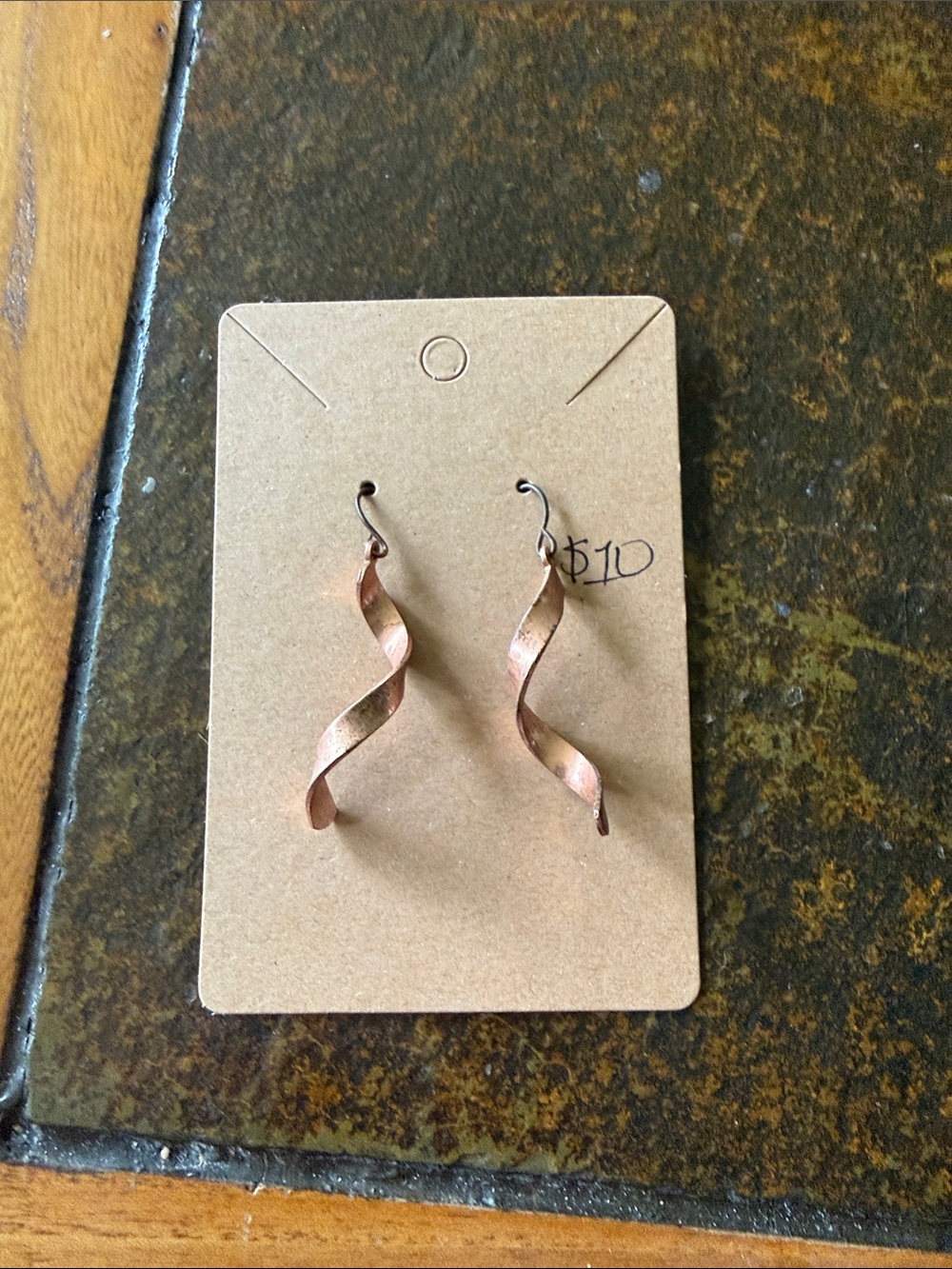 Copper Twist Drop Earrings - Women Jewelry